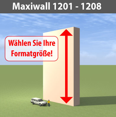 maxiwall 1201 - 1208 Riesen-Werbewand B12m