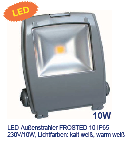 Alpha-LED-Strahler 10 Watt 1 empfehlenswert und preiswert für Werbetechnik