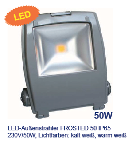 Alpha-LED-Strahler 50 Watt 1 empfehlenswert und preiswert für Werbetechnik